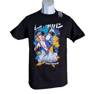 HOT TOPIC STREET FIGHTER Short Sleeve Black T-Shirt Small NWT